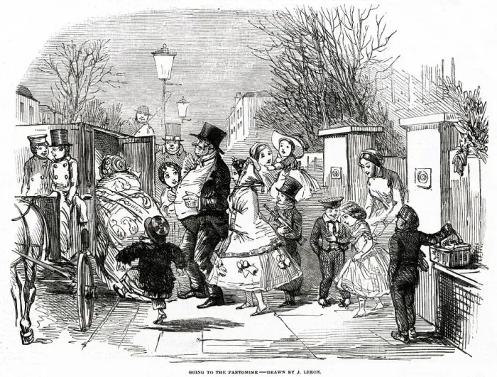 Framed Print : Going to the Pantomime 1853