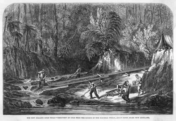 Framed Print : Gold in New Zealand 1853 Framed Print : Gold in New Zealand 1853