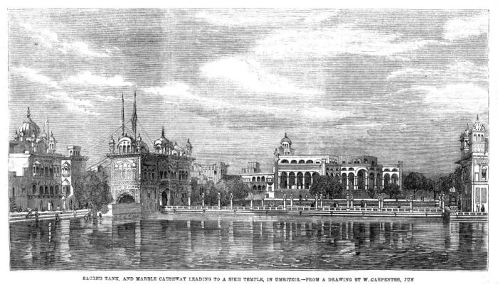 Framed Print : The Golden Temple, Amritsar, 1858 Framed Print : The Golden Temple, Amritsar, 1858