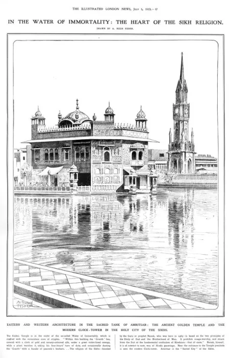 Framed Print : The Golden Temple, Amritsar, 1913