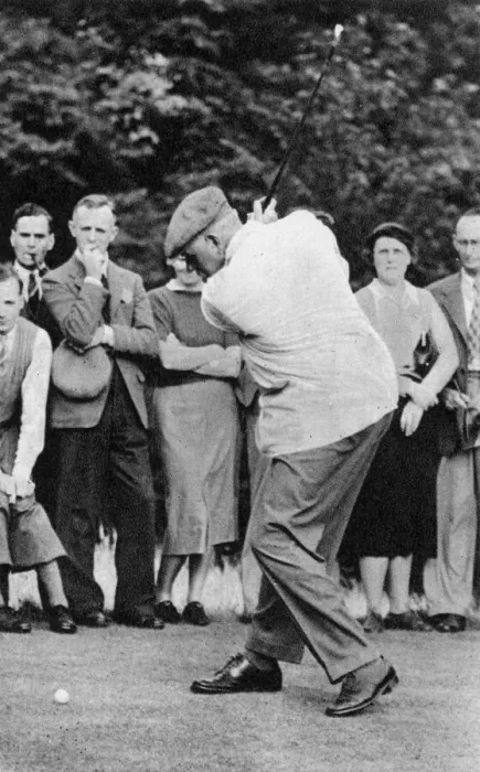 Framed Print : Golfer James Braid Mid Back Swing