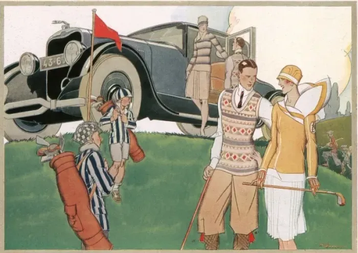Framed Print : Golfing Time by Rene Vincent