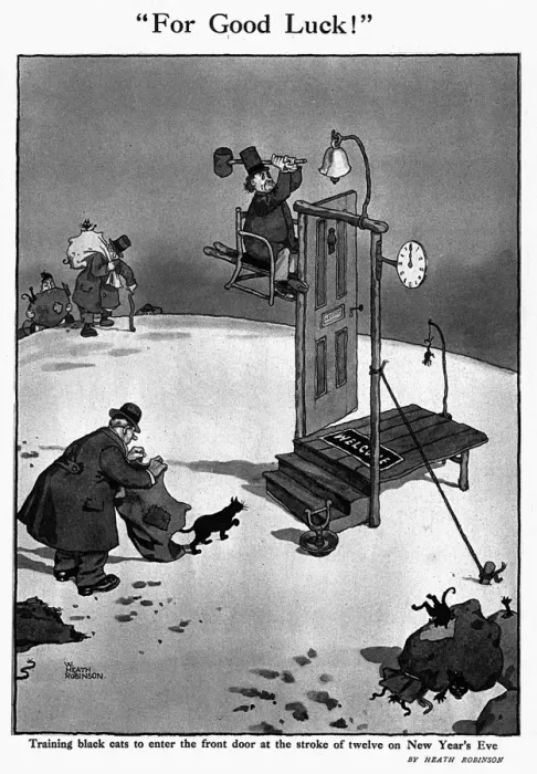 Framed Print : For Good Luck by William Heath Robinson Framed Print : For Good Luck by William Heath Robinson