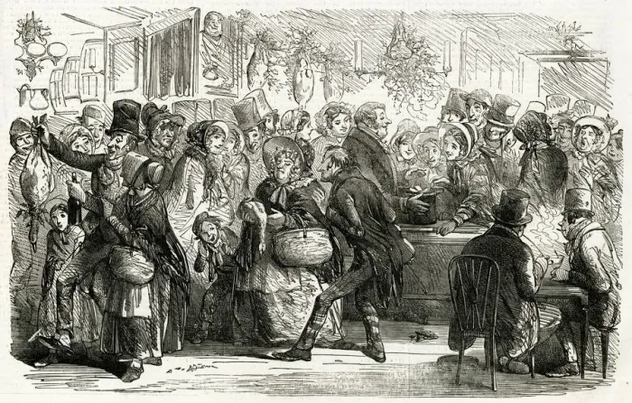 Framed Print : Goose Club at Christmas 1853 Framed Print : Goose Club at Christmas 1853