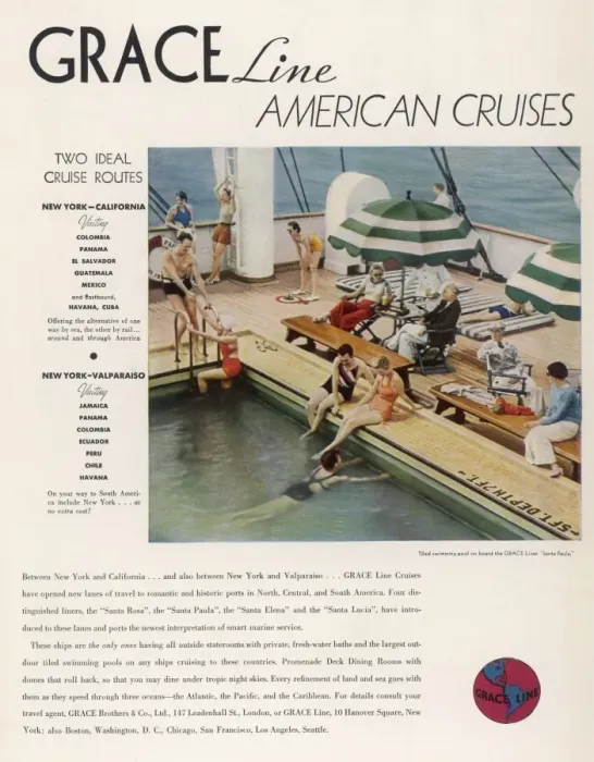 Framed Print : Grace Line Cruise / Iln Framed Print : Grace Line Cruise / Iln