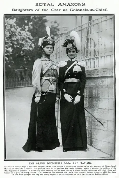 Framed Print : The Grand Duchesses Olga and Tatiana 1912 Framed Print : The Grand Duchesses Olga and Tatiana 1912