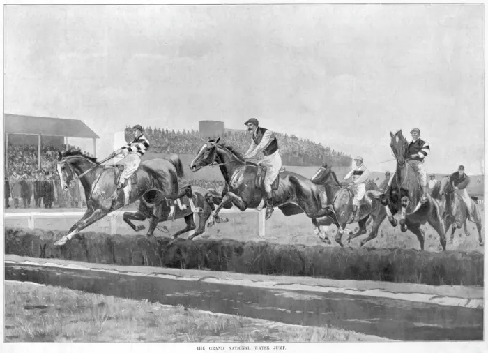 Framed Print : Grand National Waterjump Framed Print : Grand National Waterjump