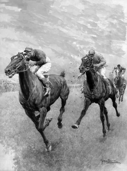 Framed Print : Grand Parade winning the Derby Framed Print : Grand Parade winning the Derby
