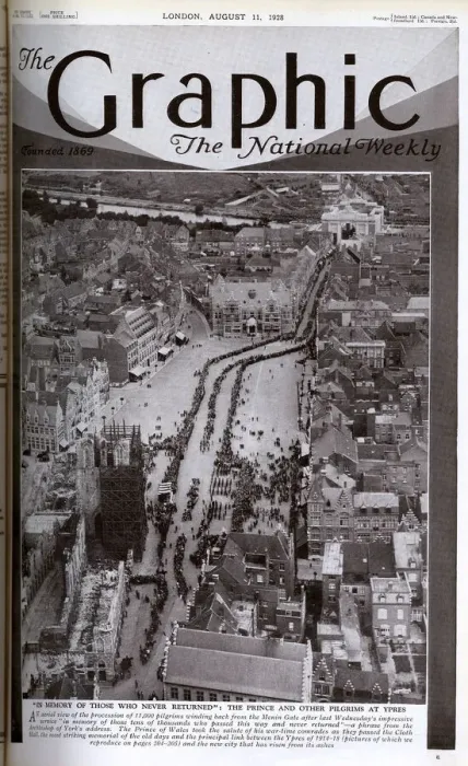 Framed Print : The Graphic cover image, post-WW1 pilgrimage at Ypres