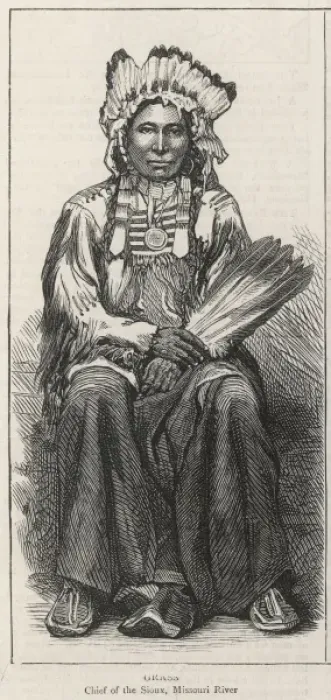 Framed Print : Grass, Chief of the Sioux Framed Print : Grass, Chief of the Sioux