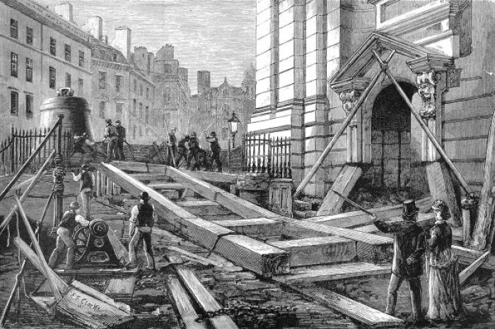 Framed Print : The Great Bell being manoevred into St. Pauls Cathedral, 18 Framed Print : The Great Bell being manoevred into St. Pauls Cathedral, 18