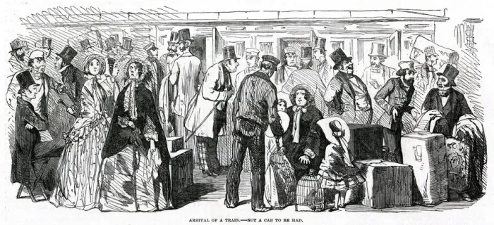 Framed Print : Great Cab Strike, London 1853 Framed Print : Great Cab Strike, London 1853