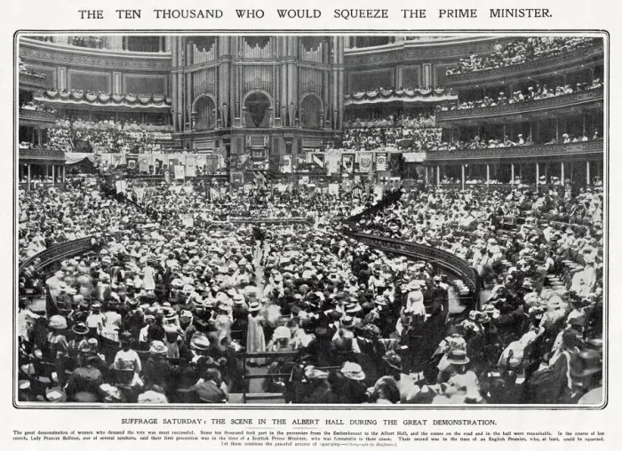 Framed Print : Great Demonstration in the Albert Hall 1908 Framed Print : Great Demonstration in the Albert Hall 1908
