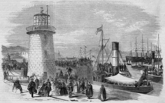 Framed Print : Great Eastern at Holyhead, 1859 Framed Print : Great Eastern at Holyhead, 1859
