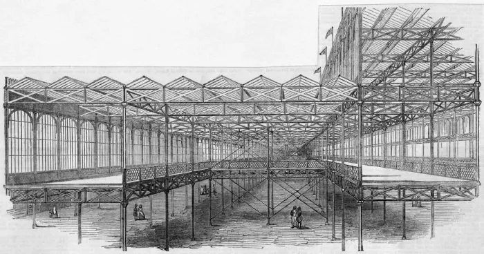 Framed Print : Great Exhibition construction Framed Print : Great Exhibition construction