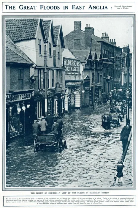 Framed Print : Great floods in East Anglia 1912 Framed Print : Great floods in East Anglia 1912