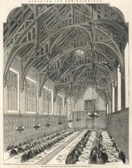 Framed Print : The Great Hall, Lincolns Inn, London, 1845 Framed Print : The Great Hall, Lincolns Inn, London, 1845