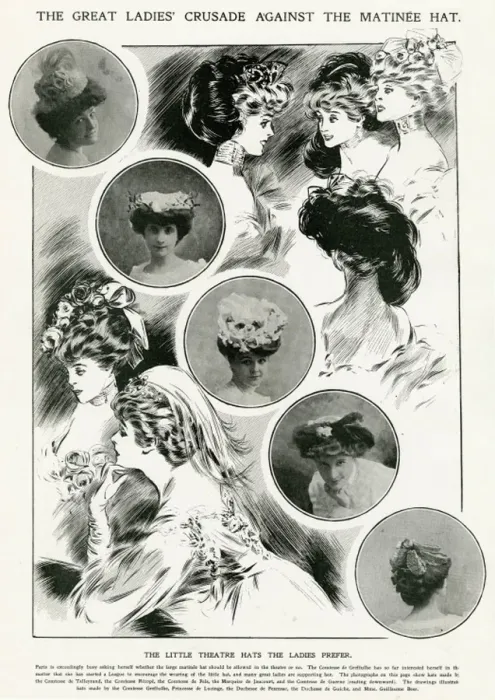 Framed Print : The Great Ladies Crusade Against The Matinee Hat 1906 Framed Print : The Great Ladies Crusade Against The Matinee Hat 1906