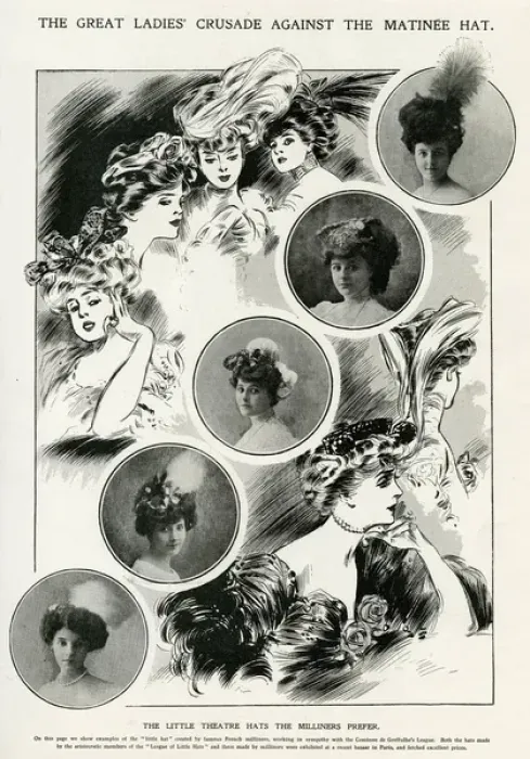 Framed Print : The Great Ladies Crusade Against The Matinee Hat 1906 Framed Print : The Great Ladies Crusade Against The Matinee Hat 1906