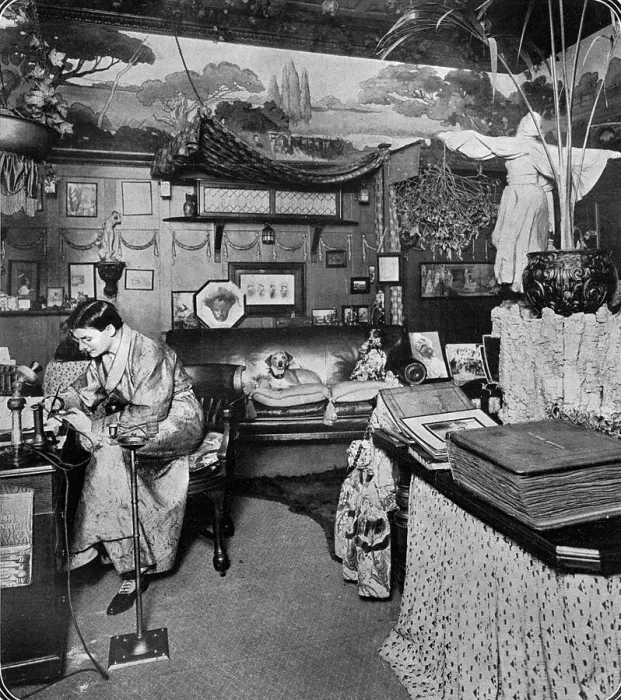 Framed Print : The Great Lafayette in his study, 1911 Framed Print : The Great Lafayette in his study, 1911