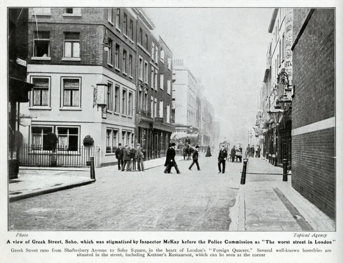Framed Print : Greek Street, Soho, the Worst Street in London, 1906