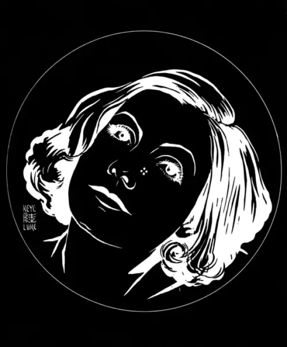Framed Print : Greta Garbo, optical illusion illustration Framed Print : Greta Garbo, optical illusion illustration