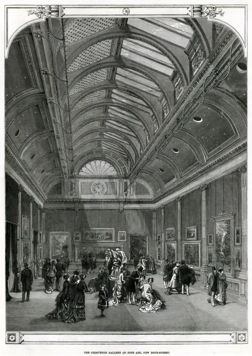 Framed Print : The Grosvenor Gallery of Fine Art, London 1877