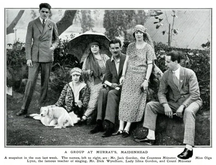 Framed Print : A group at Murrays including Lady Idina Gordon Framed Print : A group at Murrays including Lady Idina Gordon