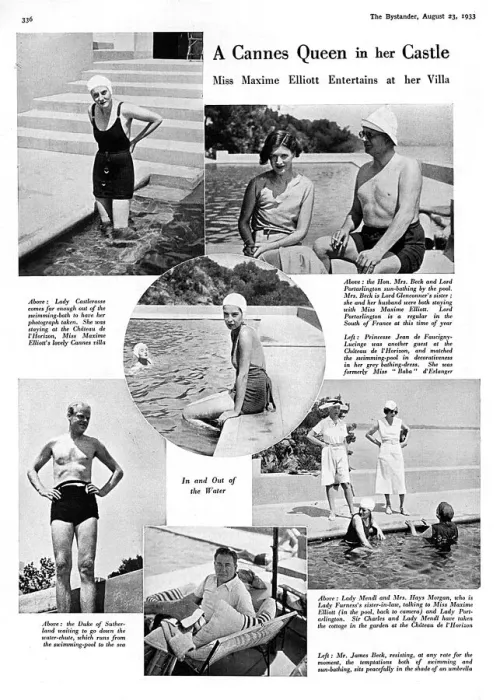 Framed Print : Guests at the Riviera villa of Maxine Elliott, 1933 Framed Print : Guests at the Riviera villa of Maxine Elliott, 1933