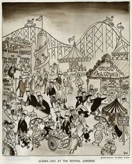 Framed Print : Guinea Day at the Festival Gardens, Festival of Britain