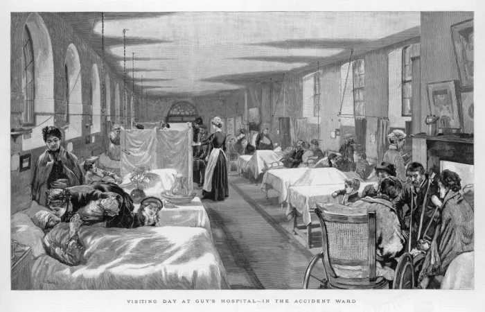 Framed Print : GUYs ACCIDENT WARD / 1887 Framed Print : GUYs ACCIDENT WARD / 1887