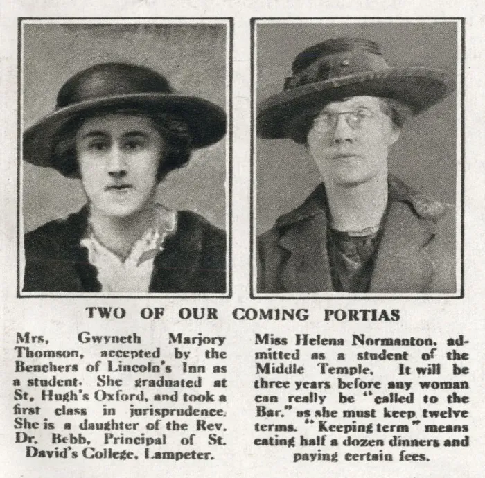 Framed Print : Gwyneth Thomson and Helena Normanton Framed Print : Gwyneth Thomson and Helena Normanton
