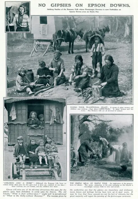 Framed Print : No Gypsies on Epson Downs 1929 Framed Print : No Gypsies on Epson Downs 1929