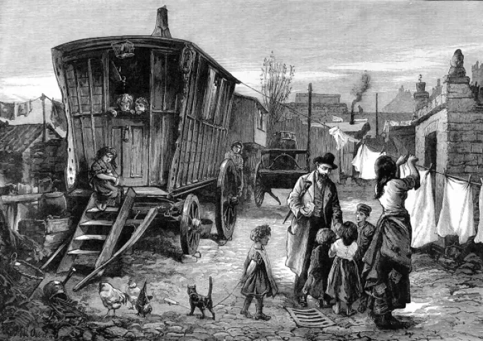 Framed Print : Gypsy camp in Notting Hill Framed Print : Gypsy camp in Notting Hill