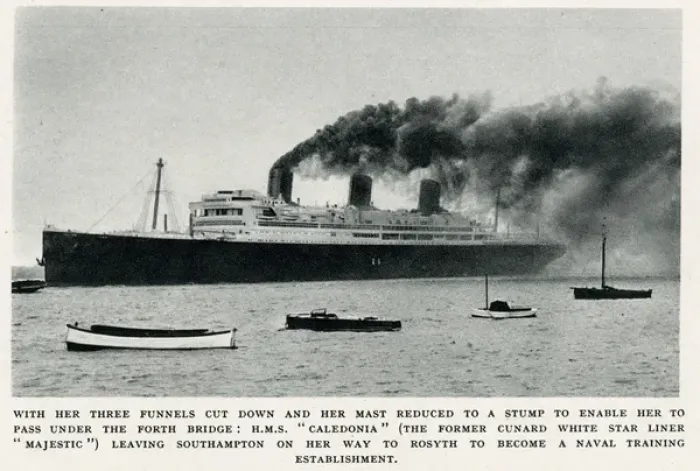 Framed Print : H. M.s Caledonia formerly Majestic 1937 Framed Print : H. M.s Caledonia formerly Majestic 1937