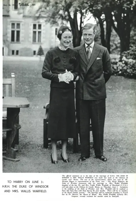 Framed Print : H. R. H the Duke of Windsor and Mrs Wallis Warfield may 1937 Framed Print : H. R. H the Duke of Windsor and Mrs Wallis Warfield may 1937
