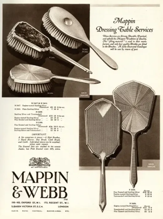 Framed Print : Hair Brush Sets on sale at Mappin & Webb