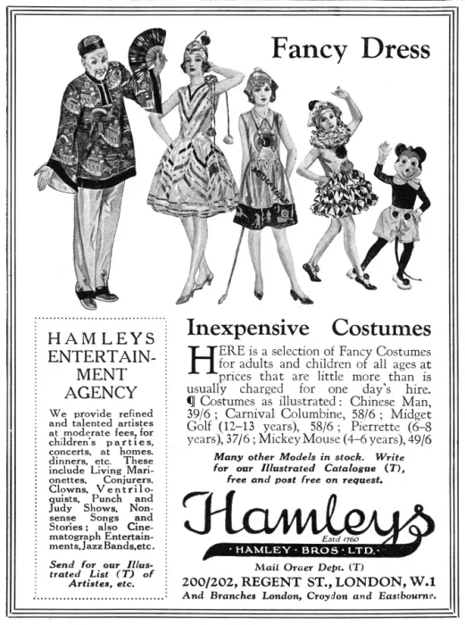 Framed Print : Hamleys Fancy Dress costume advertisement Framed Print : Hamleys Fancy Dress costume advertisement