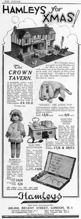 Framed Print : Hamleys for Xmas advertisement, 1926 Framed Print : Hamleys for Xmas advertisement, 1926