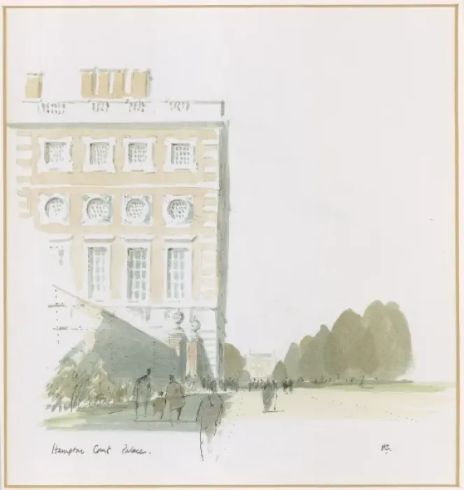 Framed Print : Hampton Court Palace, by Sir Hugh Maxwell Casson