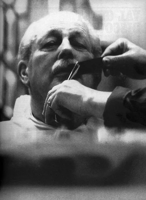 Framed Print : Harold Macmillan at the barbers