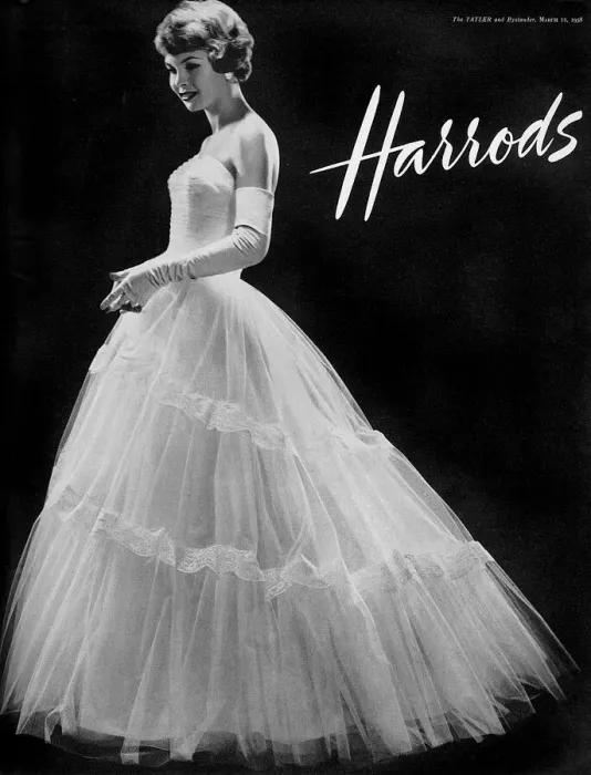 Framed Print : Harrods ballgown of nylon net, 1958 Framed Print : Harrods ballgown of nylon net, 1958