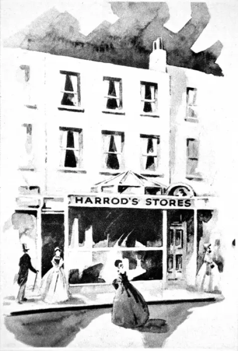 Framed Print : Harrods, London, c. 1850