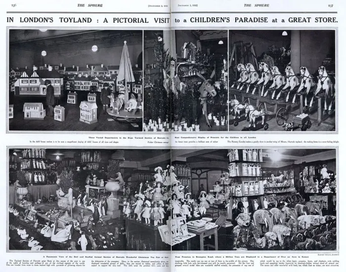 Framed Print : Harrods toy department 1922