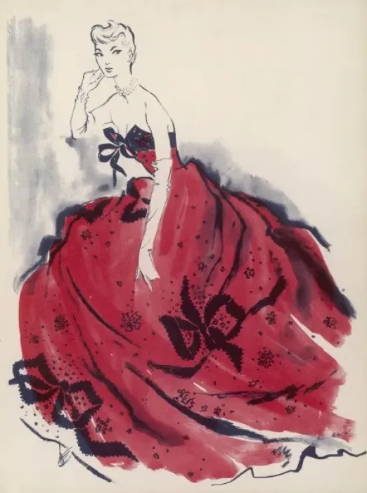 Framed Print : Hartnell ballgown