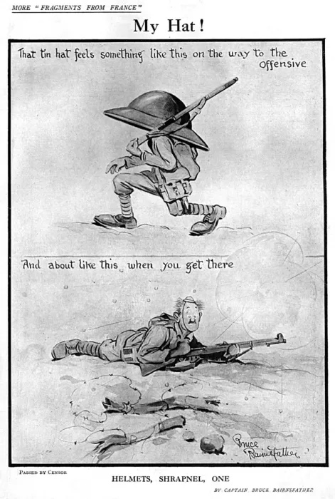 Framed Print : My Hat! by Bruce Bairnsfather Framed Print : My Hat! by Bruce Bairnsfather