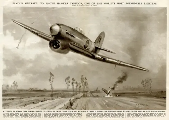 Framed Print : Hawker Typhoon, single-seat fighter-bomber 1944 Framed Print : Hawker Typhoon, single-seat fighter-bomber 1944