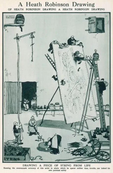 Framed Print : A Heath Robinson drawing Framed Print : A Heath Robinson drawing