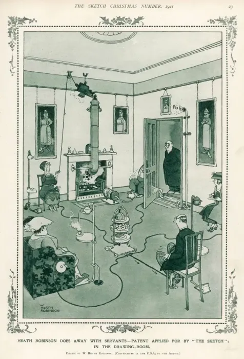 Framed Print : Heath Robinson Drawing Room 2 of 4