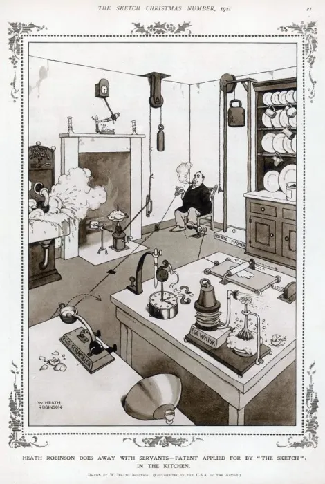 Framed Print : Heath Robinson Kitchen 3 of 4 Framed Print : Heath Robinson Kitchen 3 of 4